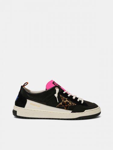 Black Yeah! sneakers with leopard-print star